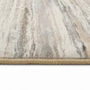 Myas 8 x 10 Large Area Rug | Memory Foam Pad | Abstract Gray Brown Faux Fur