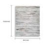 Myas 8 x 10 Large Area Rug | Memory Foam Pad | Abstract Gray Brown Faux Fur