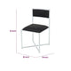 Eun Dining Side Chair | X-Cross Base | Chrome Frame | Black Faux Leather