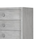 Atina Tall Dresser Chest | 5 Drawers | Curved Base | Washed White Wood