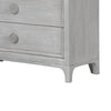 Atina Tall Dresser Chest | 5 Drawers | Curved Base | Washed White Wood