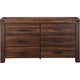 Pim Wide Dresser with 6 Drawers | Solid Acacia Wood | Brown