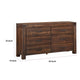 Pim Wide Dresser with 6 Drawers | Solid Acacia Wood | Brown