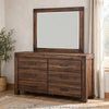 Pim Wide Dresser with 6 Drawers | Solid Acacia Wood | Brown