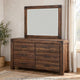 Pim Wide Dresser with 6 Drawers | Solid Acacia Wood | Brown