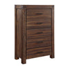 Pim Tall Dresser Chest with 5 Drawers | Solid Acacia Wood | Brown