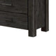 Pim Wide Dresser with 6 Drawers | Solid Acacia Wood | Graphite Gray