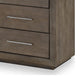 Nels Wide Dresser | Plinth Base | 9 Drawers | Dark Pine Brown Solid Wood
