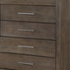 Nels Tall Dresser Chest | Plinth Base | 5 Drawers | Dark Pine Solid Wood