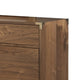 Axel Wide Dresser with Six Drawers | Metal Legs | Walnut Brown Wood