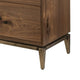 Axel Wide Dresser with Six Drawers | Metal Legs | Walnut Brown Wood