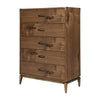 Axel Tall Dresser Chest with 5 Drawers | Metal Legs | Walnut Brown Wood