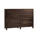 Cas Wide Dresser with 8 Drawers | Sengon Tekik Wood | Java Brown