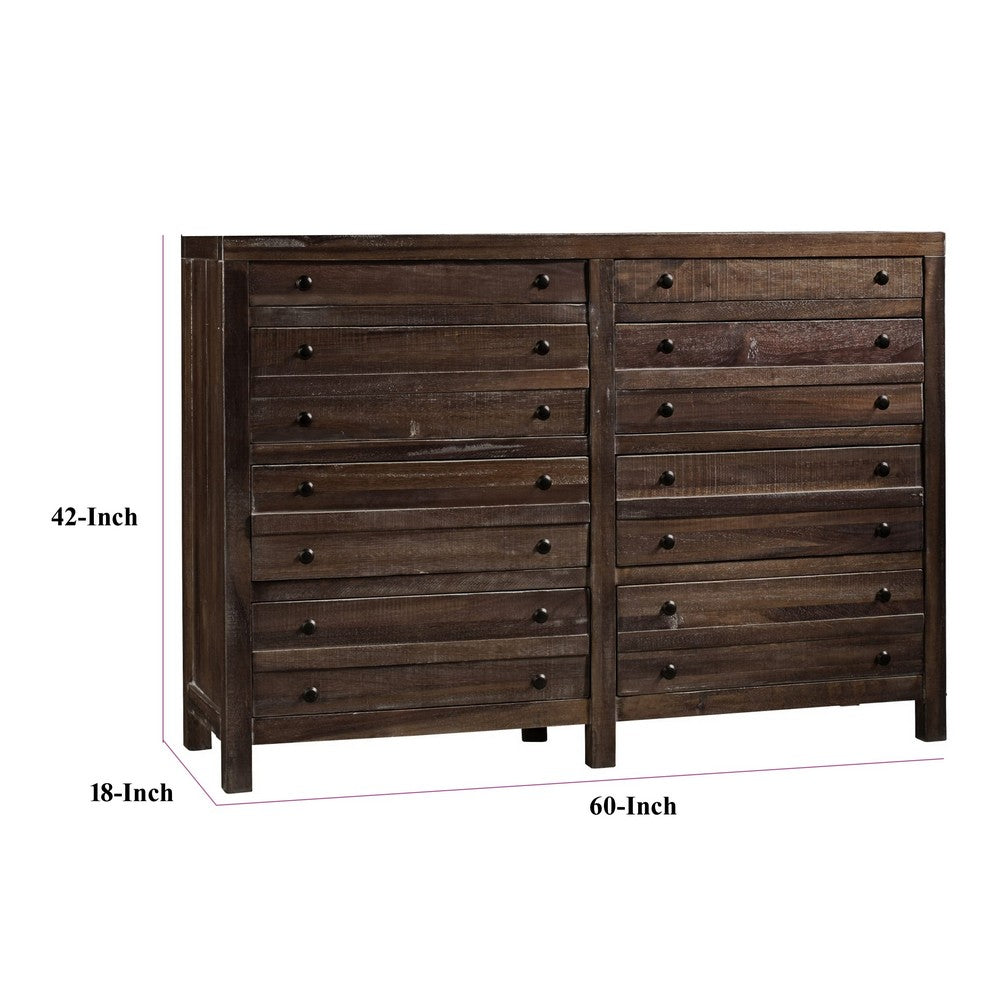 Cas Wide Dresser with 8 Drawers | Sengon Tekik Wood | Java Brown