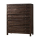 Cas Tall Dresser Chest with 5 Drawers | Sengon Tekik Wood | Java Brown