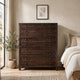Cas Tall Dresser Chest with 5 Drawers | Sengon Tekik Wood | Java Brown