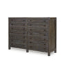 Cas Wide Dresser | 8 Drawers | Sengon Tekik Wood | Dark Gray