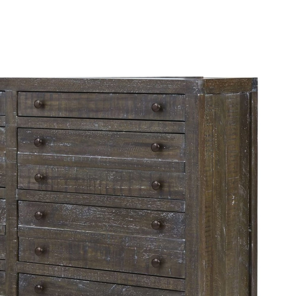 Cas Wide Dresser | 8 Drawers | Sengon Tekik Wood | Dark Gray