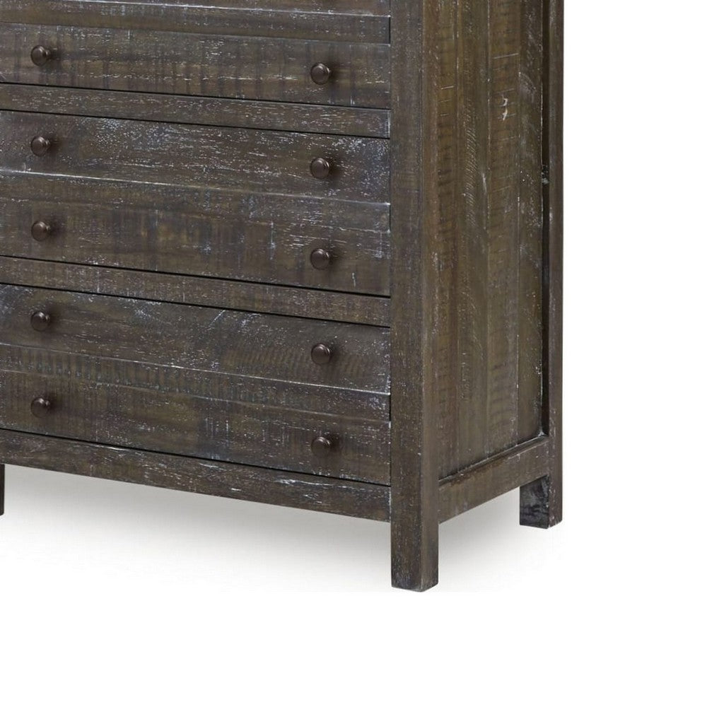 Cas Wide Dresser | 8 Drawers | Sengon Tekik Wood | Dark Gray