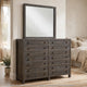 Cas Wide Dresser | 8 Drawers | Sengon Tekik Wood | Dark Gray
