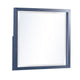 Herst Wall-Dresser Mirror with Beveled Glass | Navy Blue Acacia Wood 37x40