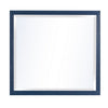 Herst Wall-Dresser Mirror with Beveled Glass | Navy Blue Acacia Wood 37x40