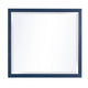 Herst Wall-Dresser Mirror with Beveled Glass | Navy Blue Acacia Wood 37x40