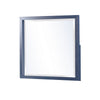 Herst Wall-Dresser Mirror with Beveled Glass | Navy Blue Acacia Wood 37x40