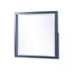 Herst Wall-Dresser Mirror with Beveled Glass | Navy Blue Acacia Wood 37x40