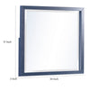 Herst Wall-Dresser Mirror with Beveled Glass | Navy Blue Acacia Wood 37x40