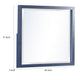 Herst Wall-Dresser Mirror with Beveled Glass | Navy Blue Acacia Wood 37x40