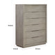 Jose Tall Dresser Chest with 6 Drawers | Mineral Solid Acacia Wood