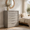 Jose Tall Dresser Chest with 6 Drawers | Mineral Solid Acacia Wood