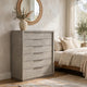 Jose Tall Dresser Chest with 6 Drawers | Mineral Solid Acacia Wood