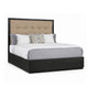 Jose King Platform Bed with Button-Tufted Headboard | Gray Solid Wood | Linen