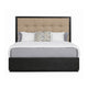 Jose King Platform Bed with Button-Tufted Headboard | Gray Solid Wood | Linen