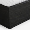 Jose King Platform Bed with Button-Tufted Headboard | Gray Solid Wood | Linen