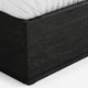 Jose King Platform Bed with Button-Tufted Headboard | Gray Solid Wood | Linen