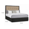 Jose King Platform Bed with Button-Tufted Headboard | Gray Solid Wood | Linen