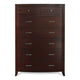 Kyle Tall Dresser Chest with 7 Drawers | Brown Cherry-Mahogany Wood
