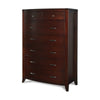 Kyle Tall Dresser Chest with 7 Drawers | Brown Cherry-Mahogany Wood