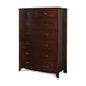 Kyle Tall Dresser Chest with 7 Drawers | Brown Cherry-Mahogany Wood