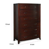 Kyle Tall Dresser Chest with 7 Drawers | Brown Cherry-Mahogany Wood