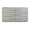 Glimps Wide Dresser with 6 Drawers | Plinth Base | Gray Wood