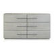 Glimps Wide Dresser with 6 Drawers | Plinth Base | Gray Wood