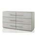 Glimps Wide Dresser with 6 Drawers | Plinth Base | Gray Wood