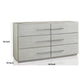 Glimps Wide Dresser with 6 Drawers | Plinth Base | Gray Wood