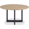 Cleo Dining Table | Round Brown Sintered Stone | Gray Steel Base 54"