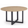 Cleo Dining Table | Round Brown Sintered Stone | Gray Steel Base 54"