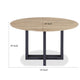 Cleo Dining Table | Round Brown Sintered Stone | Gray Steel Base 54"